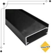 پروفیل دکوفیکس آلومینیومی رنگ مشکی مناسب درب شیشه‌ای کابینت و ویترین – تولید جهان آذر